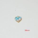 50pcs 18mm Alloy Cartoon Hearts Metal Charms DIY Jewelry Accessories