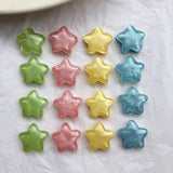 50pcs 19mm Glitter Decoration Stars Shape Flatback Beads DIY Jewelry