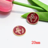 50pcs 20mm Bird Branch Pattern Alloy Floating Locket Charms DIY Jewelry