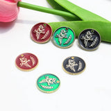 50pcs 20mm Bird Branch Pattern Alloy Floating Locket Charms DIY Jewelry