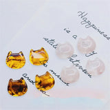 50pcs 20mm Cartoon Cats Heads Resin Beads DIY Jewelry Earring/Garment Accessory