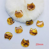 50pcs 20mm Cartoon Cats Heads Resin Beads DIY Jewelry Earring/Garment Accessory