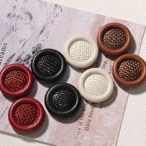 50pcs 23mm PU/Hemp Rope Round Shape Beads DIY Jewelry Earring/Garment Accessory