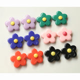 50pcs 24mm Floral Print Cartoon Beads DIY Jewelry Earring/Hair Accessory