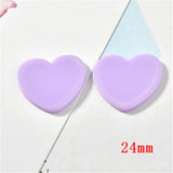 50pcs 24mm Cartoon Hearts Acrylic Beads DIY Jewelry Earring/Hair Accessory