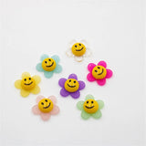 50pcs Smiley Core Cartoon Sunflowers Resin Flowers for DIY Jewelry Earring