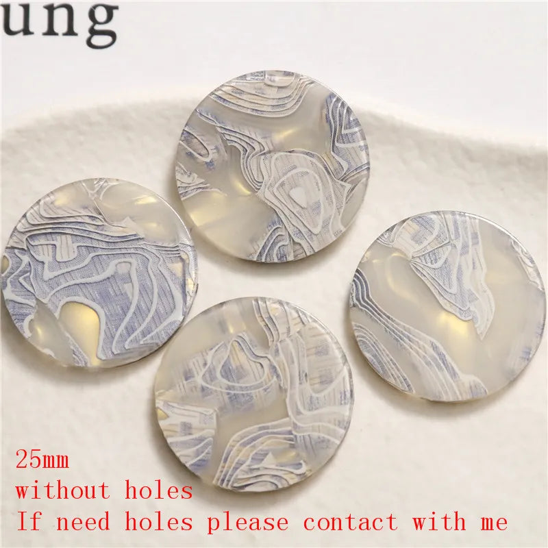 50pcs 25mm Acrylic Beads Geometry Rounds Shape DIY Jewelry Earring Accessory