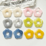 50pcs/lot 25mm Cartoon Flowers Resin Beads DIY Jewelry Earring/Garment Pendant