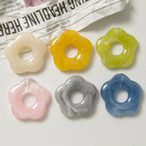 50pcs/lot 25mm Cartoon Flowers Resin Beads DIY Jewelry Earring/Garment Pendant