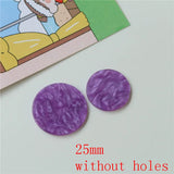 50pcs 25mm Acrylic Beads Geometric Shape DIY Jewelry Earring Accessory