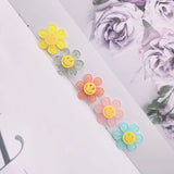 50pcs 25mm Smiley Face Cartoon Flower Acrylic Beads for DIY Earrings