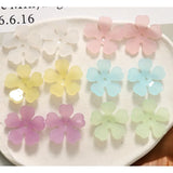 50pcs 27mm Acrylic Cartoon Flowers Beads DIY Jewelry Earring/Hair Accessory