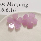 50pcs 27mm Acrylic Cartoon Flowers Beads DIY Jewelry Earring/Hair Accessory
