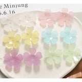 50pcs 27mm Acrylic Cartoon Flowers Beads DIY Jewelry Earring/Hair Accessory