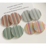 50pcs/lot 31mm Stripe Print Geometry Acrylic Beads DIY Jewelry Earring Accessory