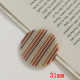 50pcs/lot 31mm Stripe Print Geometry Acrylic Beads DIY Jewelry Earring Accessory