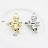 50pcs 3D Angel Wings Alloy Floating Locket Charms DIY Jewelry Accessory