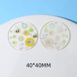 50pcs 40mm Cartoon Flowers/Animals Acrylic Beads DIY Earrings