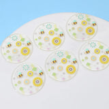 50pcs 40mm Cartoon Flowers/Animals Acrylic Beads DIY Earrings