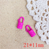50pcs Cartoon Flowers Lock Shape Charms for DIY Jewelry Earring
