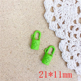 50pcs Cartoon Flowers Lock Shape Charms for DIY Jewelry Earring