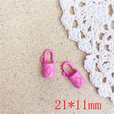 50pcs Cartoon Flowers Lock Shape Charms for DIY Jewelry Earring