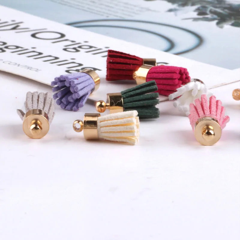 50pcs Alloy Caps Tassel DIY Jewelry Earring/Bags/Key Pendants