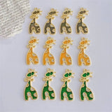50pcs Alloy Giraffe Shape Floating Locket Charms DIY Jewelry Earring Accessory