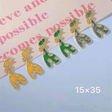 50pcs Alloy Giraffe Shape Floating Locket Charms DIY Jewelry Earring Accessory