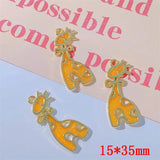 50pcs Alloy Giraffe Shape Floating Locket Charms DIY Jewelry Earring Accessory