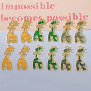 50pcs Alloy Giraffe Shape Floating Locket Charms DIY Jewelry Earring Accessory