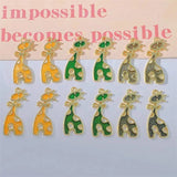 50pcs Alloy Giraffe Shape Floating Locket Charms DIY Jewelry Earring Accessory