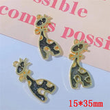 50pcs Alloy Giraffe Shape Floating Locket Charms DIY Jewelry Earring Accessory
