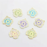 50pcs Alloy Flower Charms for DIY Jewelry Earrings/Bracelets