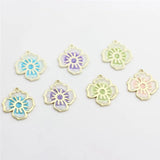 50pcs Alloy Flower Charms for DIY Jewelry Earrings/Bracelets