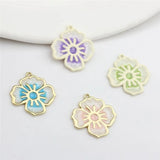 50pcs Alloy Flower Charms for DIY Jewelry Earrings/Bracelets