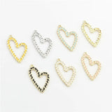 50pcs Alloy Heart Floating Locket Charms DIY Earring Accessory