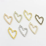 50pcs Alloy Heart Floating Locket Charms DIY Earring Accessory