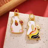50pcs Alloy Cartoon Rabbits Floating Locket Charms DIY Jewelry Accessory