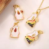 50pcs Alloy Cartoon Rabbits Floating Locket Charms DIY Jewelry Accessory