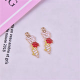 50pcs/lot Cartoon Skull/Rose Flowers Metal Charms DIY Jewelry