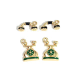 50pcs Alloy Cartoon Telephone Metal Charms DIY Earring Accessory