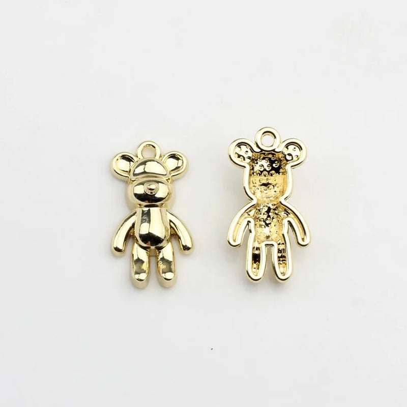 50pcs Animals Cartoon Bears Alloy Charms for DIY Jewelry