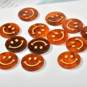 50pcs Cat Heads Smiley Face Shape Acrylic Beads DIY Jewelry Earring Accessory