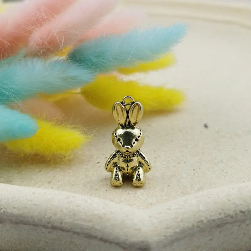 50pcs Cute Cartoon Animals Alloy Floating Locket Charms DIY Jewelry Accessories