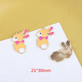 50pcs Cartoon Rabbits/Dolls Allo Floating Locket Charms DIY Jewelry Keychain