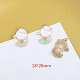 50pcs Cartoon Rabbits/Dolls Allo Floating Locket Charms DIY Jewelry Keychain