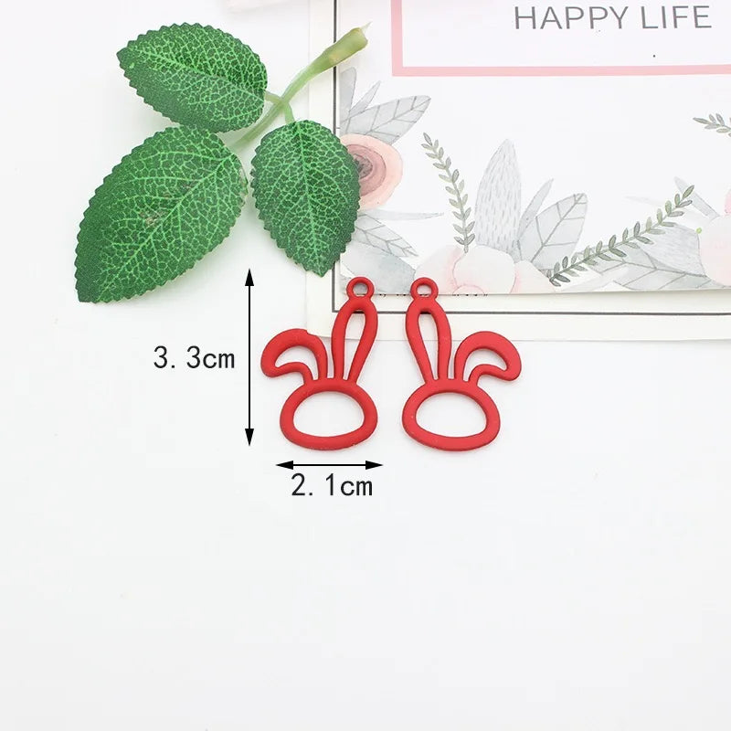 50pcs/lot Rabbit Cartoon Alloy Floating Locket Charms DIY Jewelry Accessory