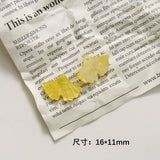 50pcs Autumn Yellow Ginkgo Biloba Leaf Acrylic DIY Earring Accessory