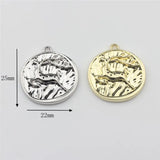 50pcs Deer Pattern Alloy Floating Locket Charms DIY Jewelry Necklace Accessory